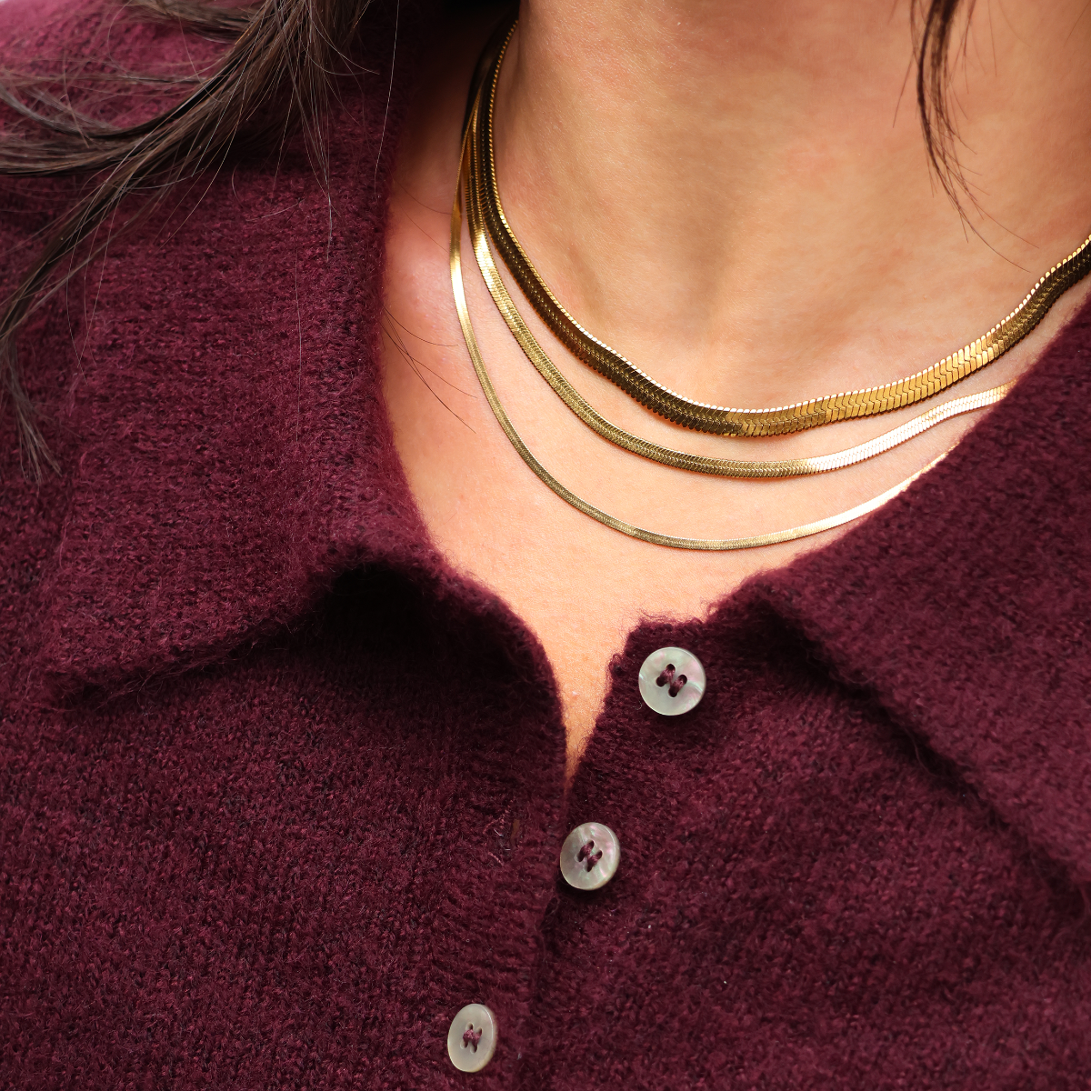 Flat Snake Halskjede winther-studio-norway