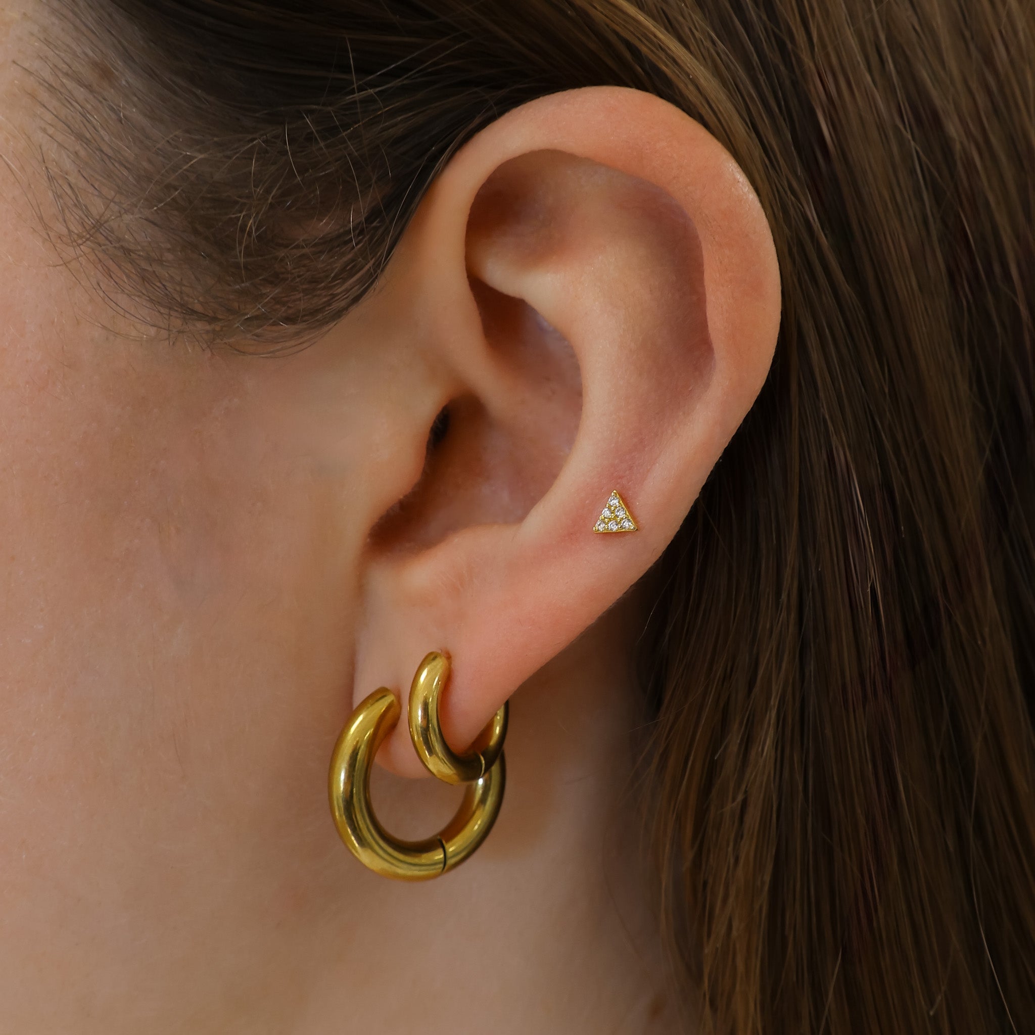 Crystal Triangle Piercing winther-studio-norway