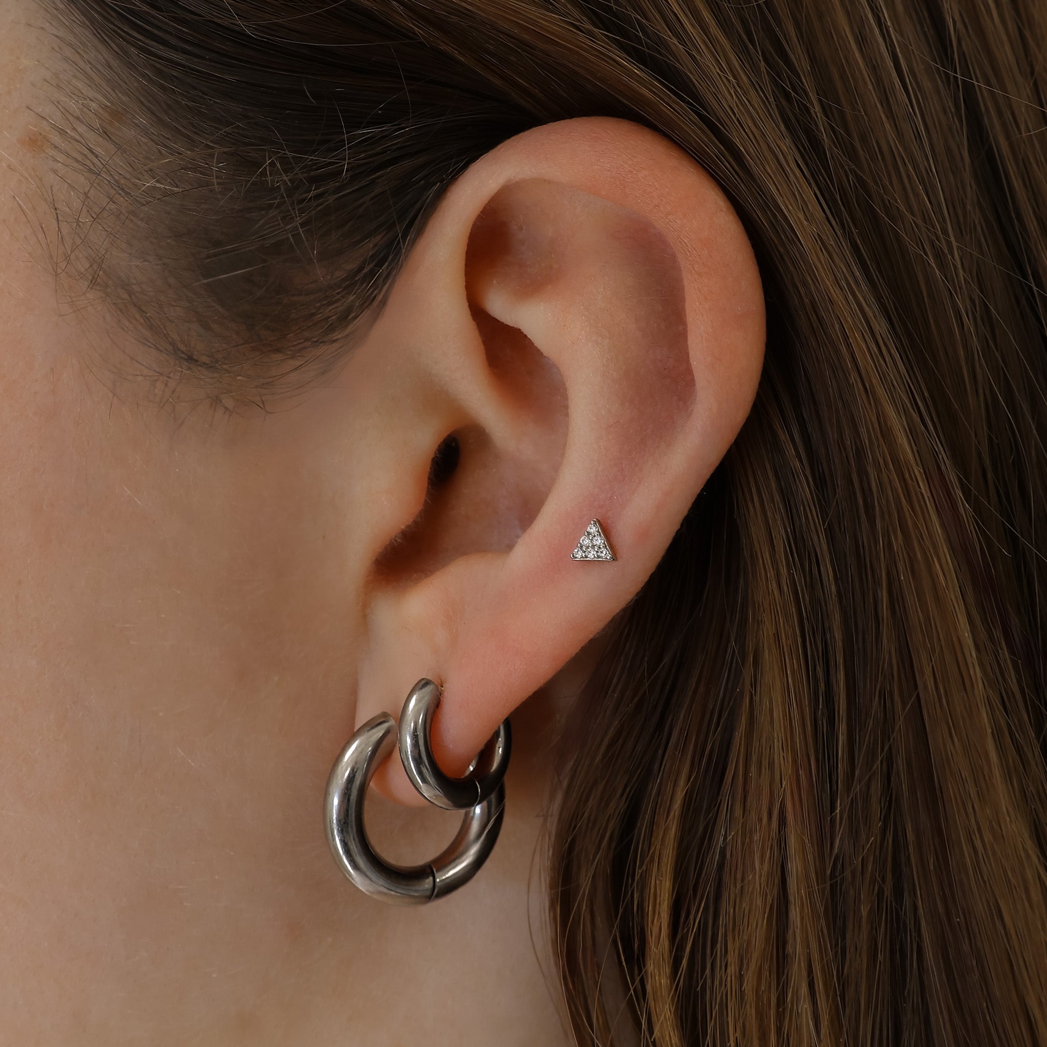 Crystal Triangle Piercing winther-studio-norway