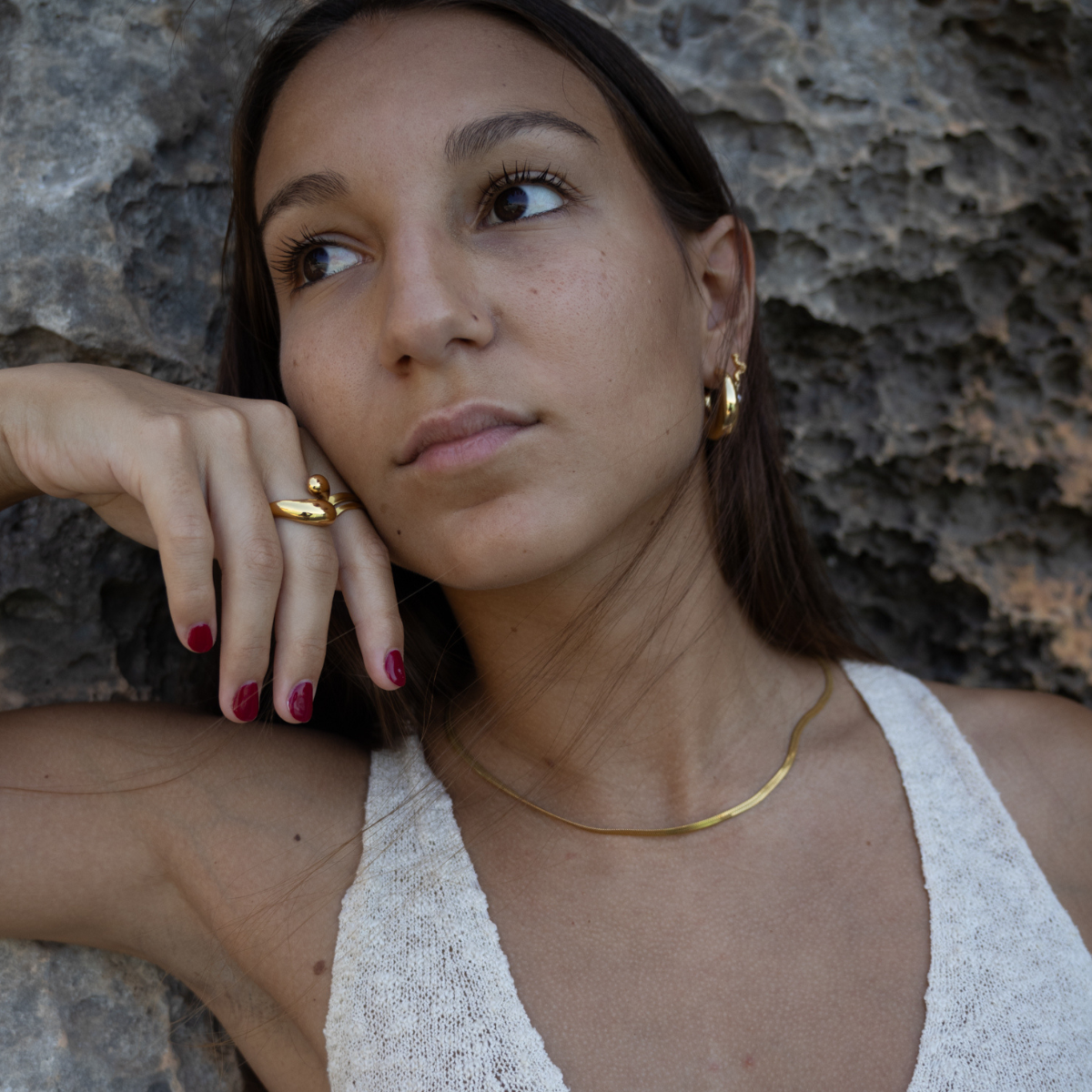 Flat Snake Halskjede winther-studio-norway