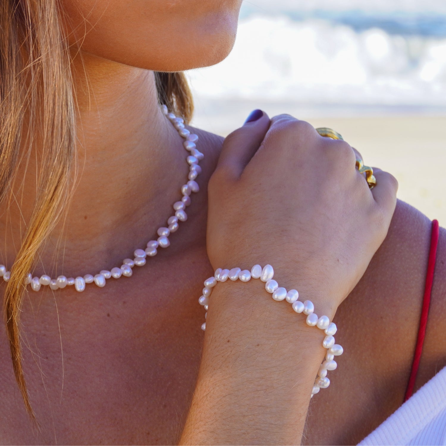Oval Pearl Armbånd winther-studio-norway