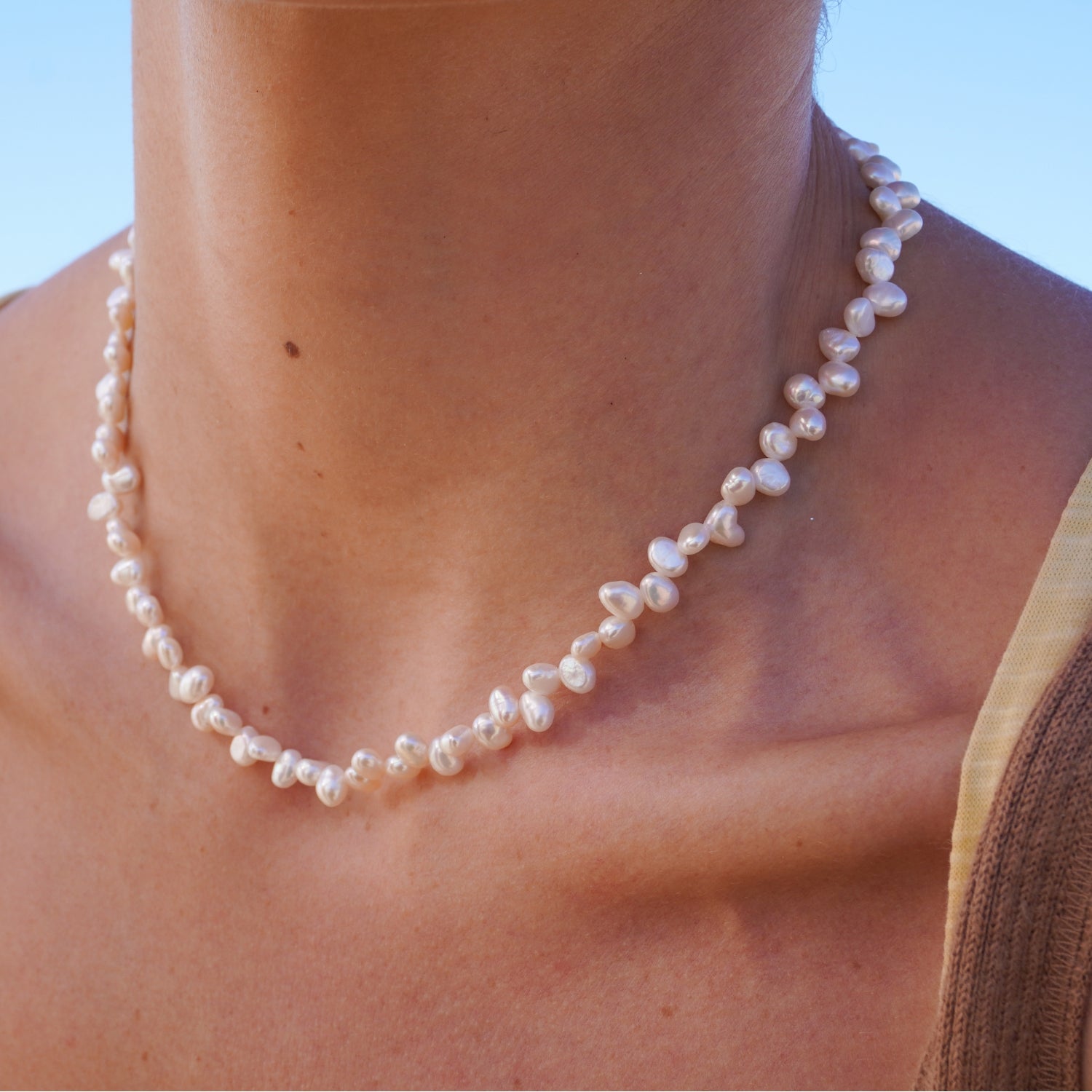 Oval Pearl Halskjede winther-studio-norway
