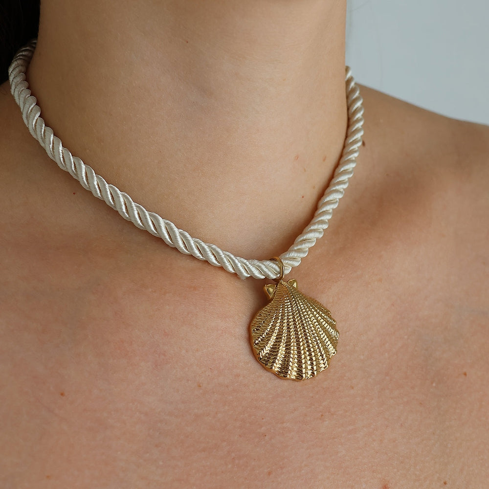 Rope Shell Halskjede winther-studio-norway