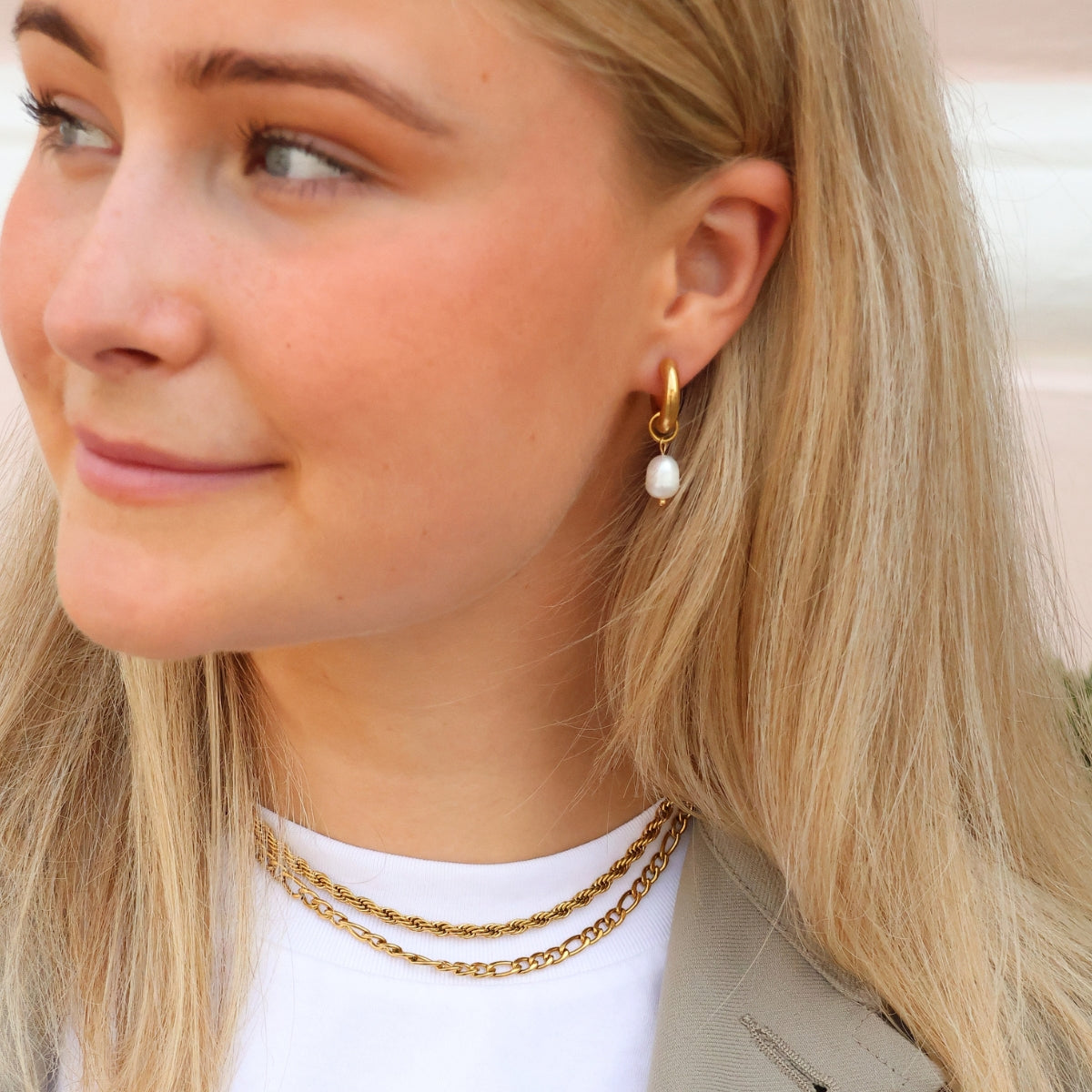 Chunky Pearl Hoops winther-studio-norway