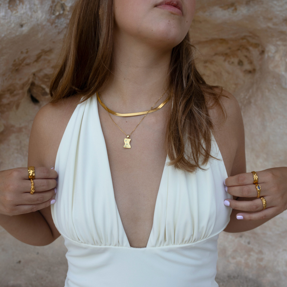 Flat Snake Halskjede winther-studio-norway