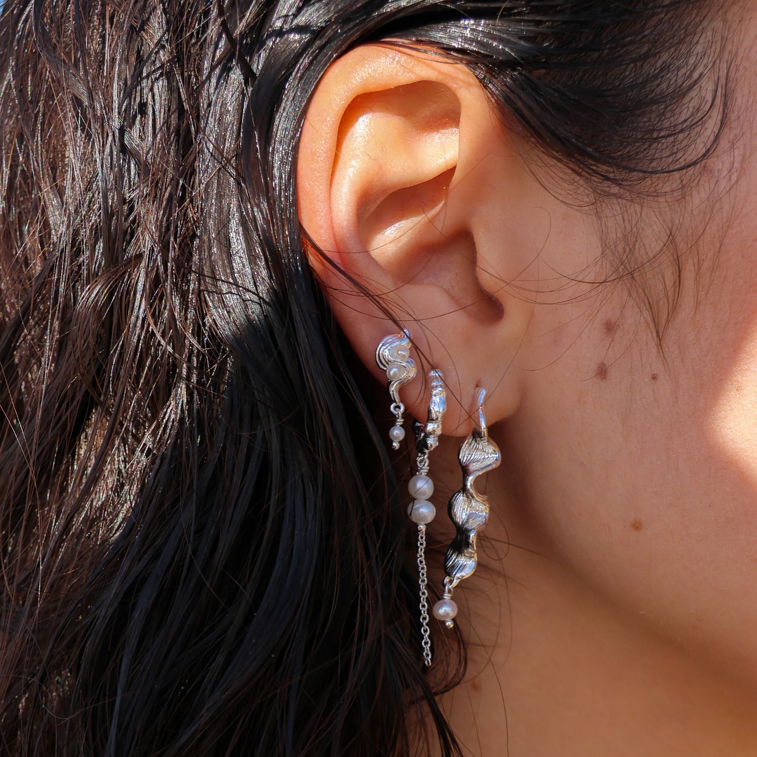 Muzi Pearl Stud-Øredobber winther-studio-norway